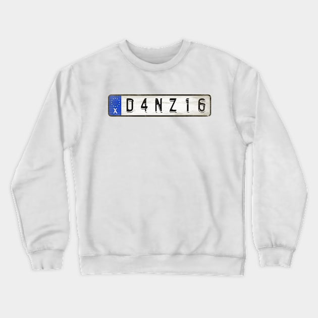 Danzig - License Plate Crewneck Sweatshirt by Girladies Artshop